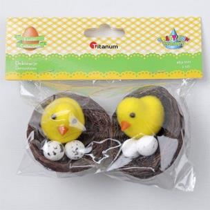 Opakowanie Kurczaczki flokowane żółte 60x60x50 2szt