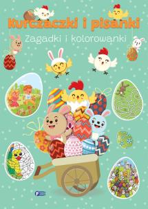 Kurczaczki i pisanki. Zagadki i kolorowanki - uszkodzone. Autor: Opracowanie zbiorowe. Multiszop.pl Okładka książki Kurczaczki i pisanki. Zagadki i kolorowanki - uszkodzone