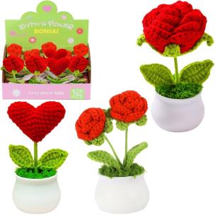 Opakowanie Kwiat szydełkowany róża serce MIX