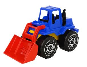 Opakowanie Ładowacz czołowy 30 cm w pudełku kolor niebiesko-czerwony PLASTO