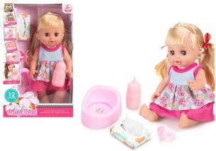 Lalka sikająca 36cm z dźwiękami. Wydawca: Pro Kids. Multiszop.pl Opakowanie Lalka sikająca 36cm z dźwiękami