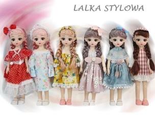 Lalka stylowa zginane ręce i nogi 29cm MIX. Wydawca: Merkpol. Multiszop.pl Opakowanie Lalka stylowa zginane ręce i nogi 29cm MIX