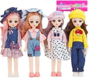 Lalka stylowa zginane ręce i nogi 29cm MIX. Wydawca: Merkpol. Multiszop.pl Opakowanie Lalka stylowa zginane ręce i nogi 29cm MIX