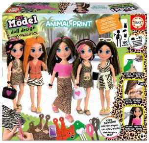 Lalka ubieranka Animal Print 113193. Wydawca: Educa. Multiszop.pl Opakowanie Lalka ubieranka Animal Print 113193