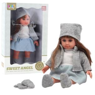 Lalka w niebieskiej sukience 36,5cm. Wydawca: Leantoys. Multiszop.pl Opakowanie Lalka w niebieskiej sukience 36,5cm