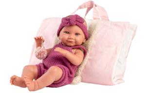 Opakowanie Lalka winylowa bobas Nica w różowym śpiworku 40cm