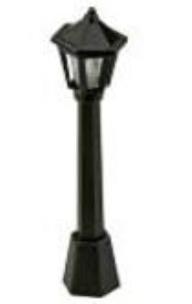 Opakowanie Latarnia uliczna plastikowa miniaturowa 19x82mm