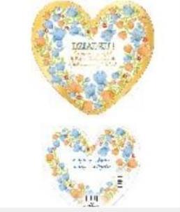 Opakowanie Laurka dwustronna Serce Dziadek - Magiczne kwiaty