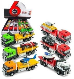 Laweta z pojazdem z napędem światło i dźwięk mix. Wydawca: Ciuciubabka. Multiszop.pl Opakowanie Laweta z pojazdem z napędem światło i dźwięk mix