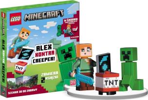Okładka książki Lego Minecraft. Alex kontra Creeper