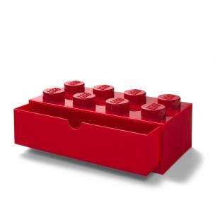 Opakowanie Lego pojemnik z szufladą klocek ósemka czerwony