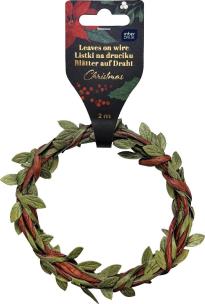 Opakowanie Listki na druciku 2m Christmas