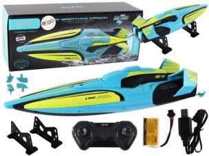 Opakowanie Łódź R/C 2.4G wodoodporna żółto-turkusowa