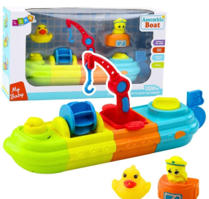 Łódź z dźwigiem. Wydawca: Leantoys. Multiszop.pl Opakowanie Łódź z dźwigiem