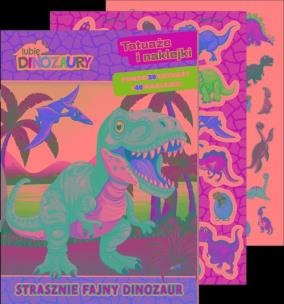 Lubię Dinozaury. Tatuaże i naklejki. Autor:   Praca zbiorowa. Multiszop.pl Okładka książki Lubię Dinozaury. Tatuaże i naklejki