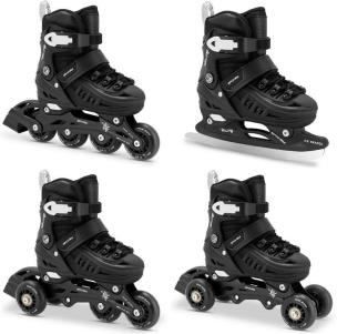 Łyżworolki 4W1 r.39-42 BK. Wydawca: Spokey. Multiszop.pl Opakowanie Łyżworolki 4W1 r.39-42 BK