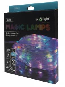 Magiczne lampki 600led 1mln kolorów 30m DC5V. Wydawca: Eco Light. Multiszop.pl Opakowanie Magiczne lampki 600led 1mln kolorów 30m DC5V