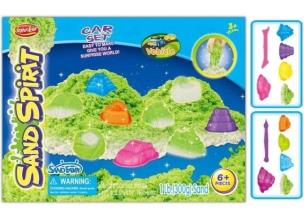 Magiczny piasek świecący w ciemności z formakami. Wydawca: Merkpol. Multiszop.pl Opakowanie Magiczny piasek świecący w ciemności z formakami