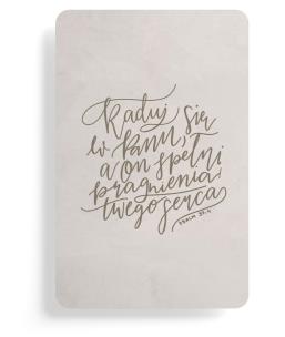 Opakowanie Magnes na lodówkę - Raduj się w Panu - beż