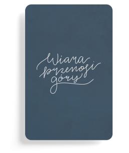 Opakowanie Magnes na lodówkę - Wiara góry przenosi - granat