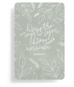 Opakowanie Magnes na lodówkę - Wszystko mogę w Tym - szałwia