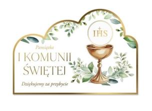 Opakowanie Magnes z podziękowaniem dla gości - Komunia 3