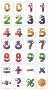 Opakowanie Magnesy 28szt Liczby