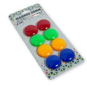 Opakowanie Magnesy kolorowe 3cm 8szt