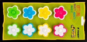 Opakowanie Magnesy Outline kwiaty 8szt