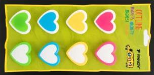 Opakowanie Magnesy Outline serca 8szt