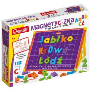 Magnetyczna tablica z alfabetem. Wydawca: Quercetti. Multiszop.pl Opakowanie Magnetyczna tablica z alfabetem