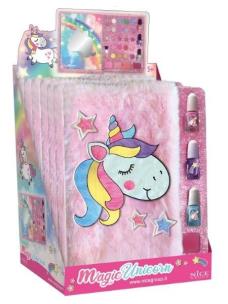 Opakowanie Make up pamiętnik okładka futerkowa Jednorożec