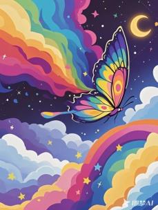 Malowanie po numerach 40x50cm Tęczowy motyl. Wydawca: Koh-I-Noor. Multiszop.pl Opakowanie Malowanie po numerach 40x50cm Tęczowy motyl