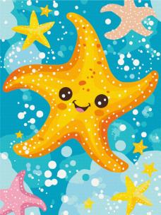 Opakowanie Malowanie po numerach BRUSHME 30x40 cm Kids Rozgwiazda