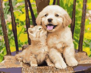 Opakowanie Malowanie po numerach BRUSHME 40x50 cm Mali Przyjaciele