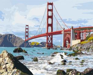 Opakowanie Malowanie po numerach BRUSHME 40x50 cm Most San Francisco