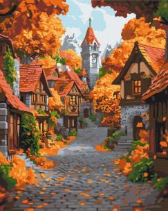 Opakowanie Malowanie po numerach BRUSHME 40x50 cm Październikowe Miasteczko