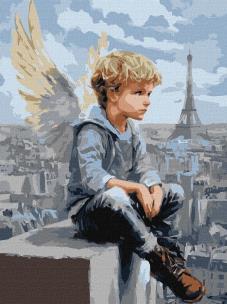 Opakowanie Malowanie po numerach - Chłopiec anioł 30x40cm