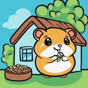 Opakowanie Malowanie po numerach - Chomik Kids 25x25cm