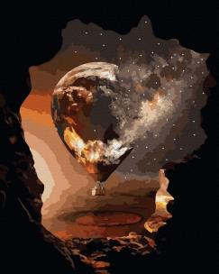 Opakowanie Malowanie po numerach czarne płótno - Balon...