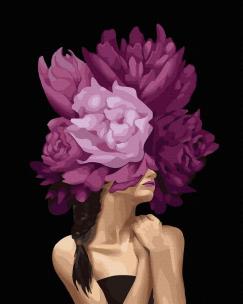 Opakowanie Malowanie po numerach czarne płótno - Kobieta...