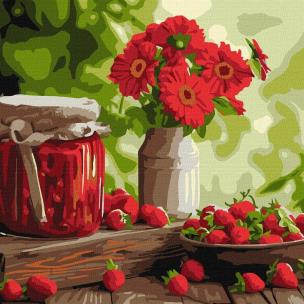 Opakowanie Malowanie po numerach - Dżem truskawkowy 40x40cm