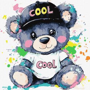 Opakowanie Malowanie po numerach -Fajny miś Kids 40x40cm