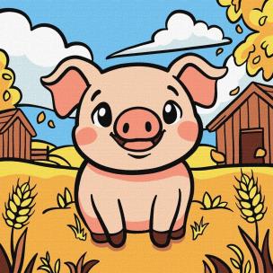 Opakowanie Malowanie po numerach - Fajny prosiaczek Kids