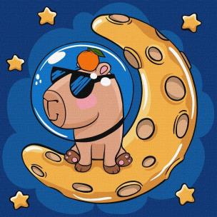 Opakowanie Malowanie po numerach - Kapibara na księżycu 30x30