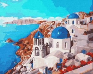 Opakowanie Malowanie po numerach - Krajobraz Santorini 40x50