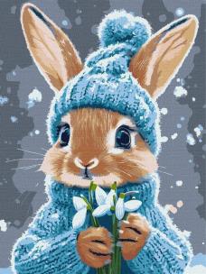 Opakowanie Malowanie po numerach-Królik z przebiśnegami 30x40