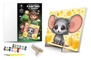 Opakowanie Malowanie po numerach - Myszka i ser 25x25cm