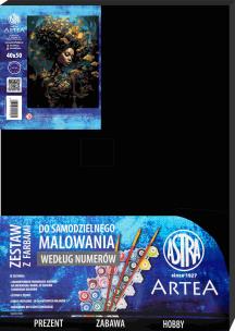 Opakowanie Malowanie po numerach na czarnym płótnie Astra Artea Promień złota