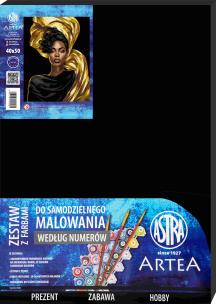 Opakowanie Malowanie po numerach na czarnym płótnie Astra Artea Złota elegancja